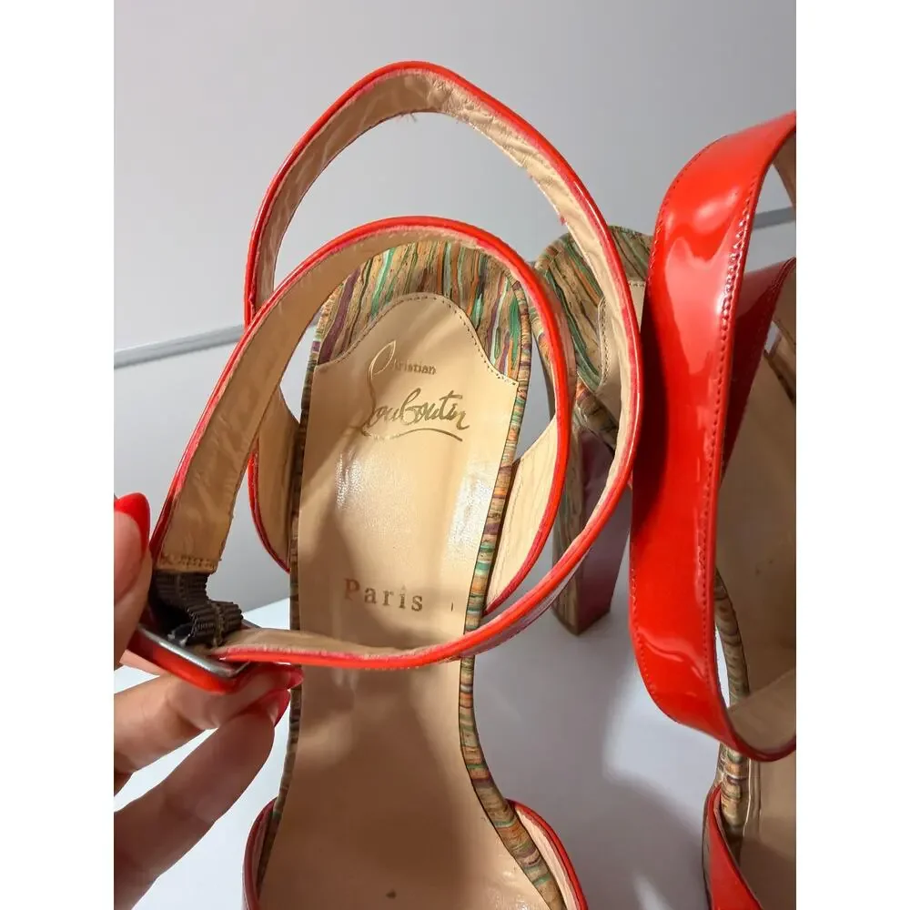 Christian Louboutin Red Patent Platform Heels
